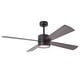 preview thumbnail 11 of 39, 52" Black/ Distressed Brass Smart Dimmable RGB Ceiling Fan with Remote and App Control