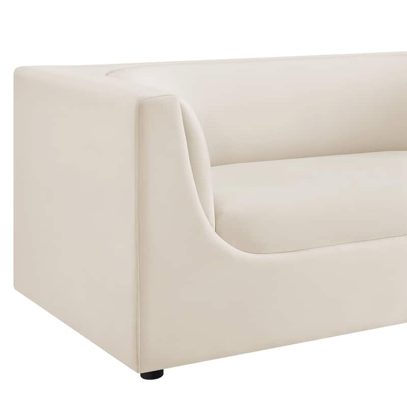 Hilda 67" Curved Back Performance Velvet Loveseat