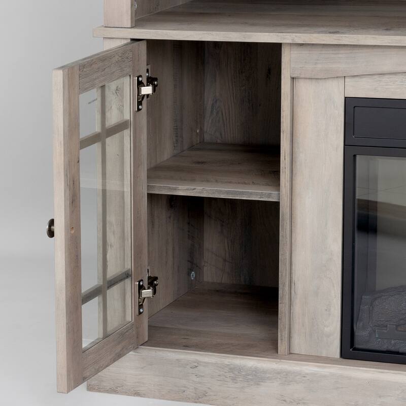 TVstand with electronicfireplace and remote control