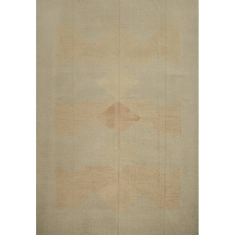 Hand Woven Oriental 100% Wool Carpet Southwestern Tribal Oranges & Rust Kilim Area Rug - 9' 9'' X 8' 3''