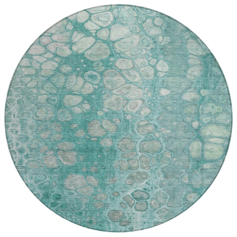 HomeRoots Abstract Transitional Rectangle Outdoor Rug