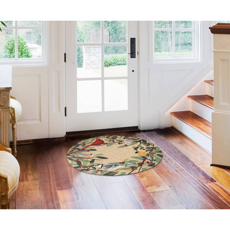 Liora Manne Frontporch Bird Border Indoor/Outdoor Rug