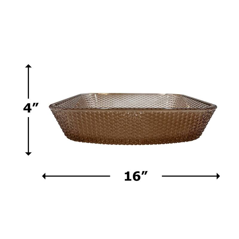 CastelloUSA Decorative 16" Crystal Rectangle Glass Sink