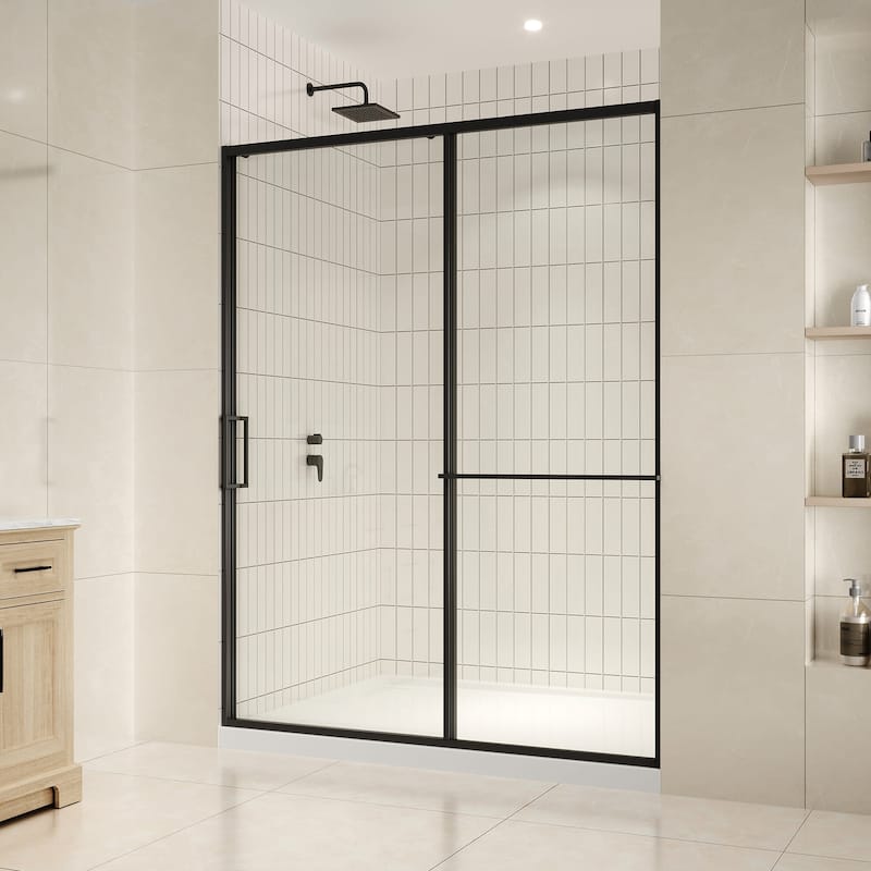 Ove Decors 15SGP-ZORA60 Zora 78-3/4" High x 60" Wide Sliding Framed - Black