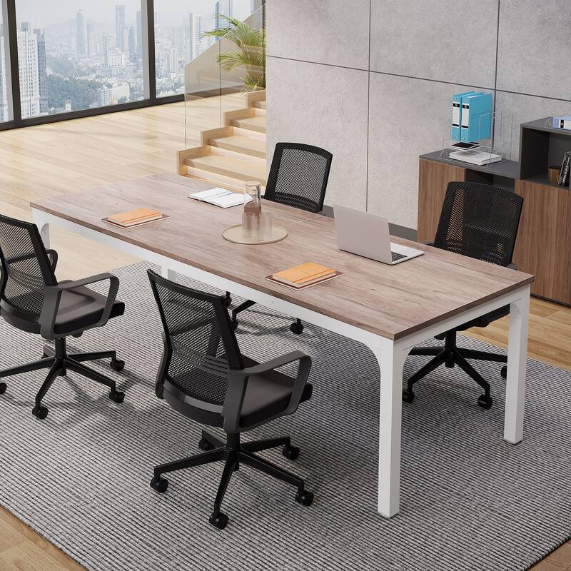 78.74" Large Rectangle Conference Table, Office Meeting/Seminar/Business Table Desk for Office Boardroom & Meeting Room