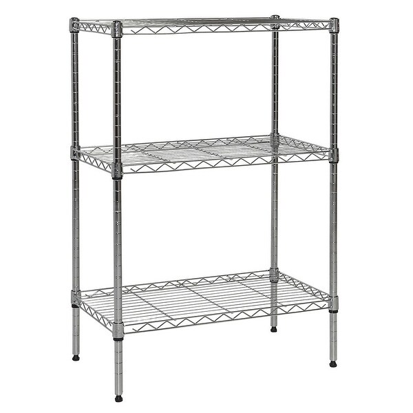 Apollo Hardware Chrome 3-Shelf Wire Shelving 14"x24"x36" (CHROME)