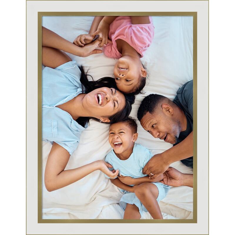 Eva Black Silver Narrow Framed Picture Frame, Photo Frame - 18x24 - Eva White Gold Narrow