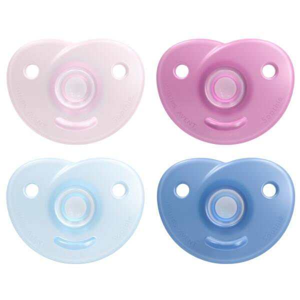slide 2 of 10, Philips Avent SCF099/10 Soothie Heart Pacifier 3-18m, mixed case, 2 pack - Multi Multi