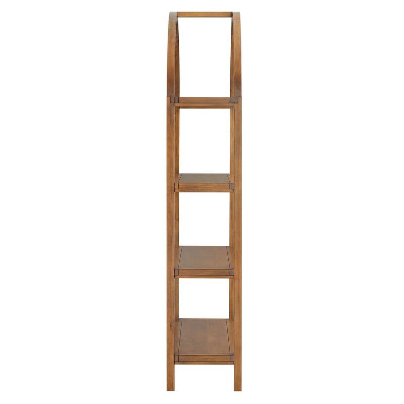 Vexley 72 Inch Tall Narrow Arched Bookshelf