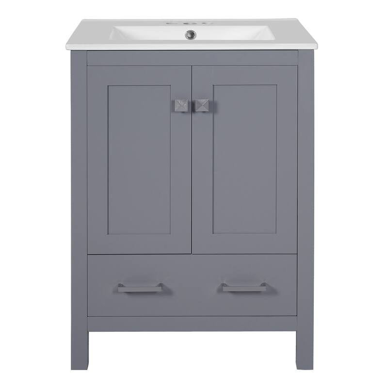 Roomfitters Modern 48" Bathroom Vanity with Undermount Sink, Storage Cabinet, Soft-Close Doors and Divided Drawer