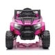 preview thumbnail 2 of 13, Electric Car with Front LED Lights and Horn - Rose Red
