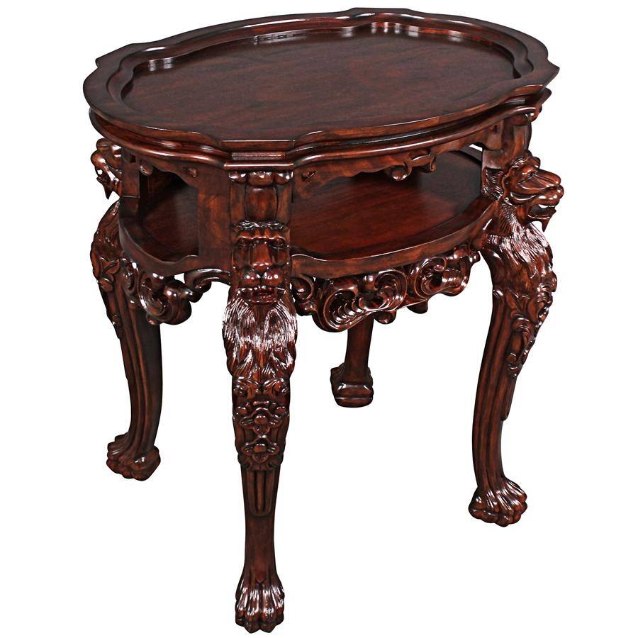 Design Toscano Lord Raffles Collection Lion Tea Table