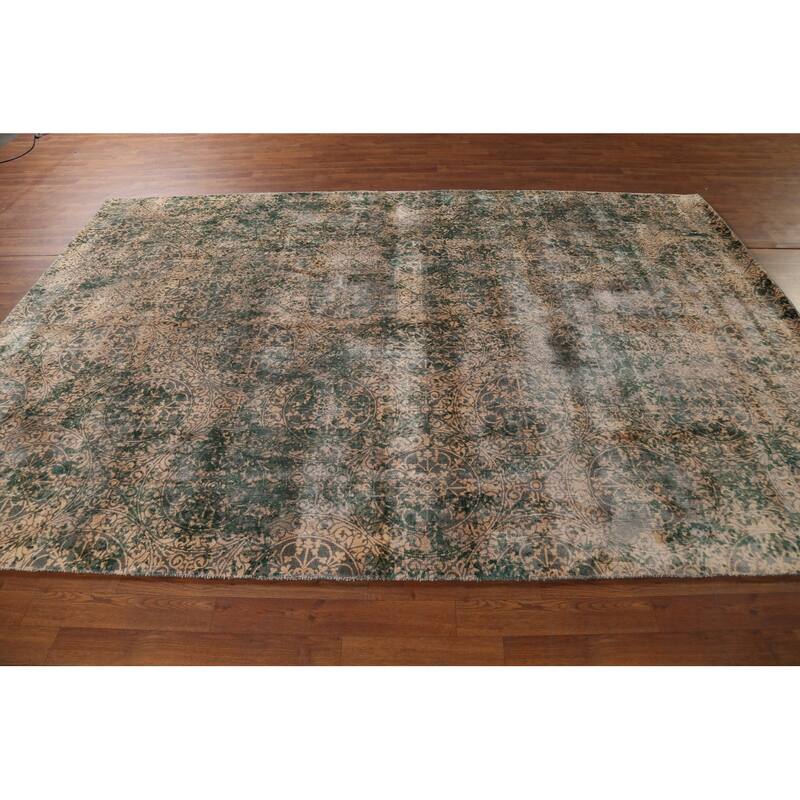 All-Over Abstract Area Rug Hand-Knotted Wool Carpet - 6'7"x 9'10"