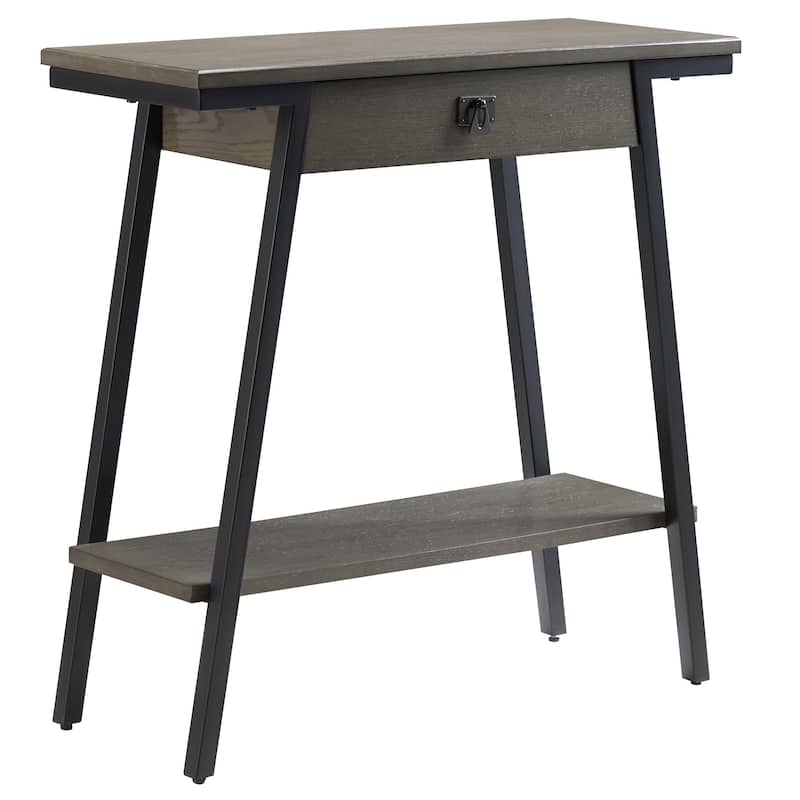 Leick Home Empiria Wood Console Table with Drawer and Metal Frame