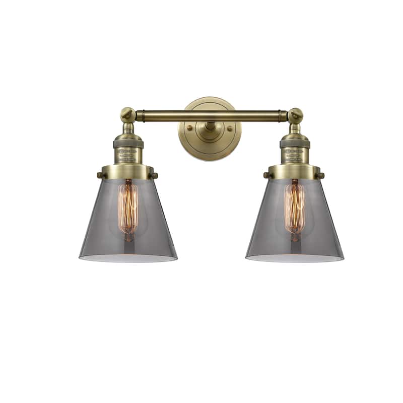 Innovations Lighting Small Cone 2 Light 16" Wide Bathroom Vanity Light