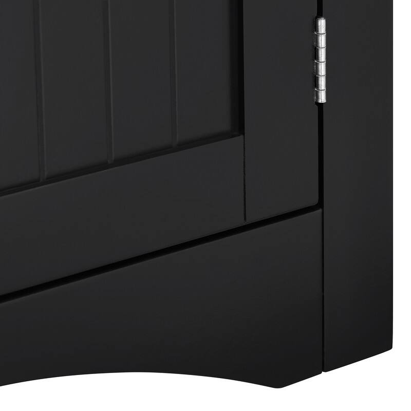 Free Standing Corner Cabinet With Doors and Shelves