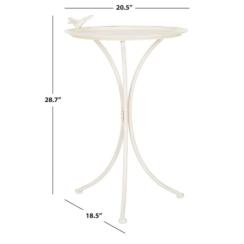 SAFAVIEH Jackeline Iron Outdoor Bird Bath - 21 In. W x 19 In. D x 29 In. H - 21Wx19Dx29H