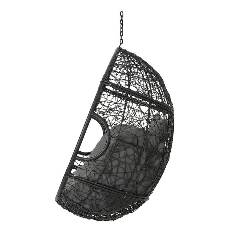 Kylie Outdoor Wicker Hanging Basket Chair by Christopher Knight Home - 400 lb limit