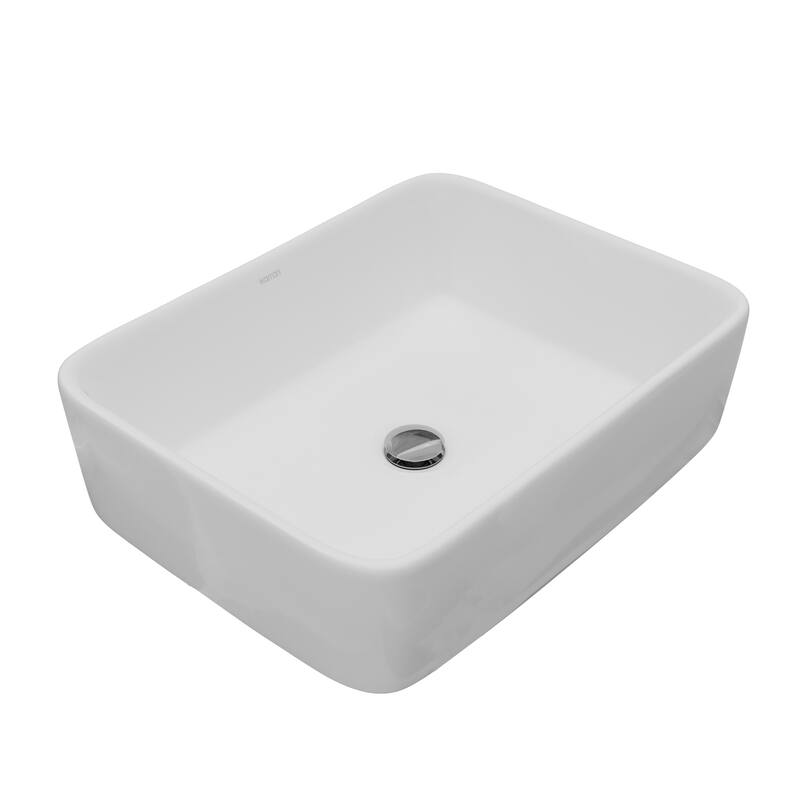 Karran Valera 19" Vitreous China Vessel Bathroom Sink in White