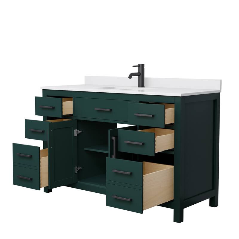 Beckett 54-Inch Transitional Marble Top Single Vanity