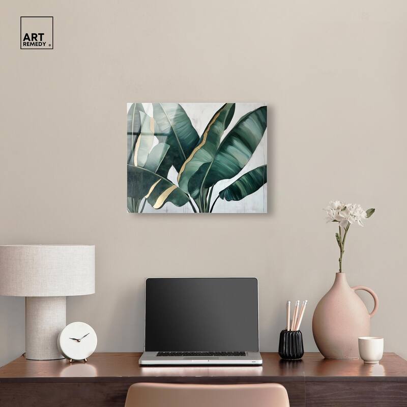 Jungle Jewel Jade I Acrylic by Art Remedy, Ready to Hang