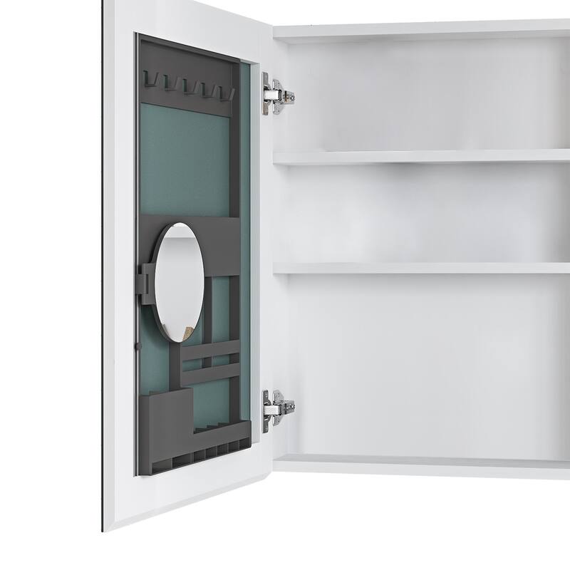 Topcraft Frameless Mirrored Medicine Cabinet in White