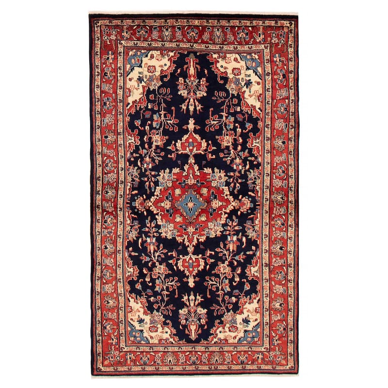 Anadol Navy Rug 4'1" x 7'1" - 4'1 x 7'1 - Dark Navy - 4'1 x 7'1
