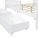 preview thumbnail 26 of 50, Wood Platform Bed with 2 Storage Drawers & Both Sides Guardrails, Storage Bed Frame for Bedroom, Guest Room