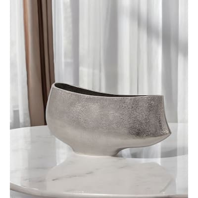 7" Nickel Aluminum Table Vase - 13.7