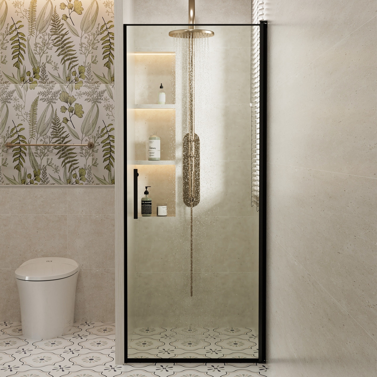 Pivot Frameless Glass Shower Door with SGCC certified Glass