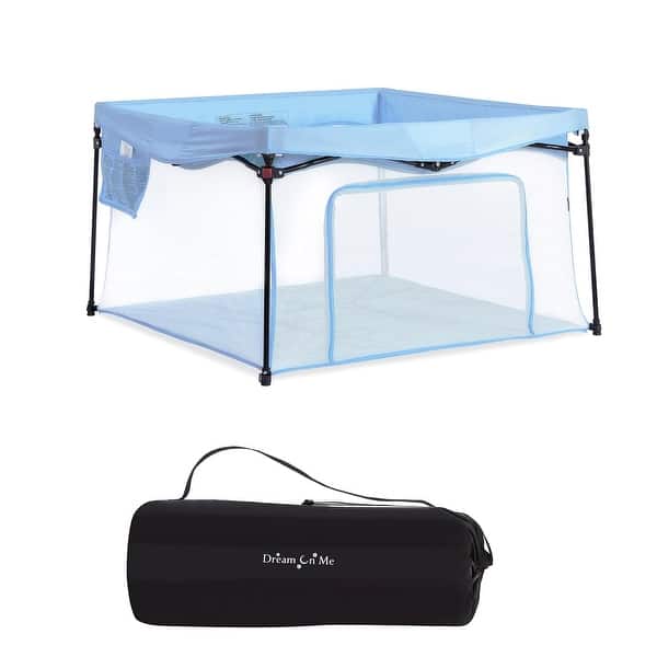 slide 2 of 22, Dream On Me Ziggy Square Baby Playpen Blue