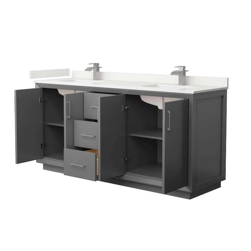 Wyndham Collection WCF414172D-QTZ-UNSMXX Strada 72" Free Standing