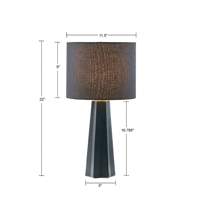 INK+IVY Athena Geometric Ceramic Table Lamp