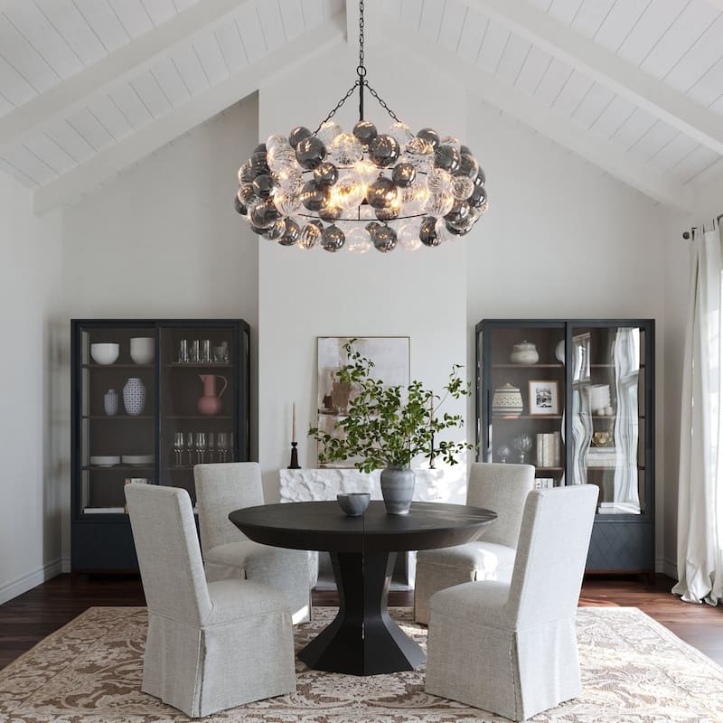 Acroma - 3 Light Dimmable Glass Globe Bubble Chandelier - N/A