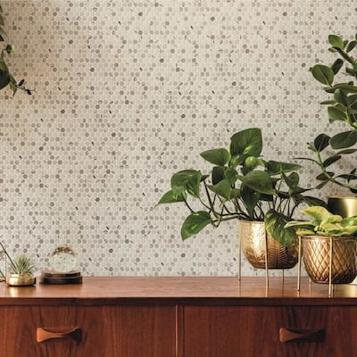 The Tile Life Eterna Penny 12x12 Alaia Round Glass Mosaic Floor, Wall & Backsplash Tile