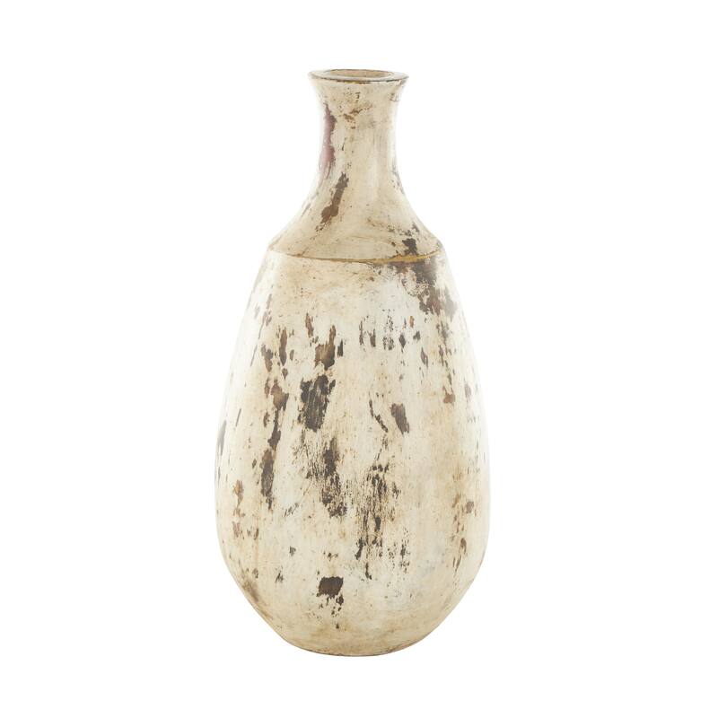 Ceramic Antique Style Distressed Decorative Vase - Brown - Roche River Decor