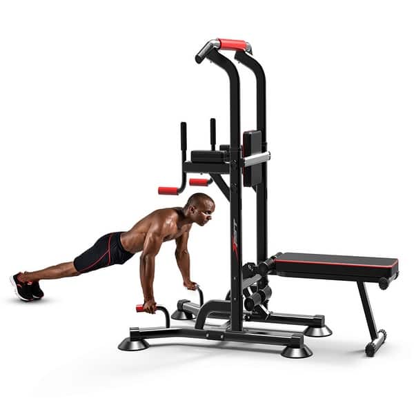 Station De Musculation Power Tower – Barre à Tractions, Dips, Pompes, Multifonction