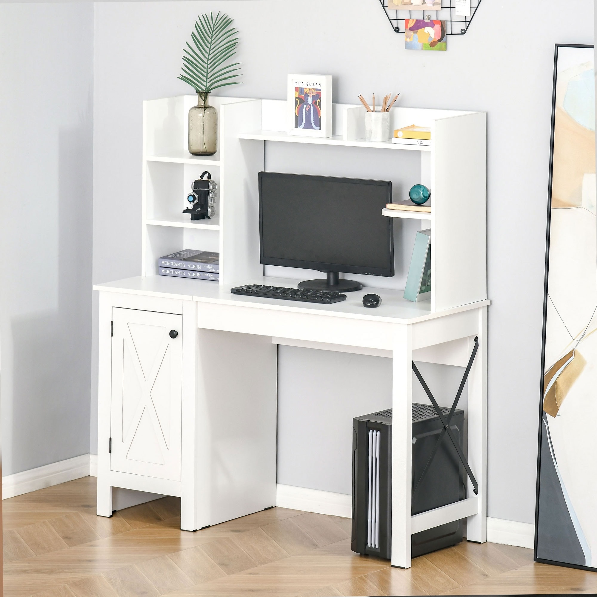 Homcom on sale white desk