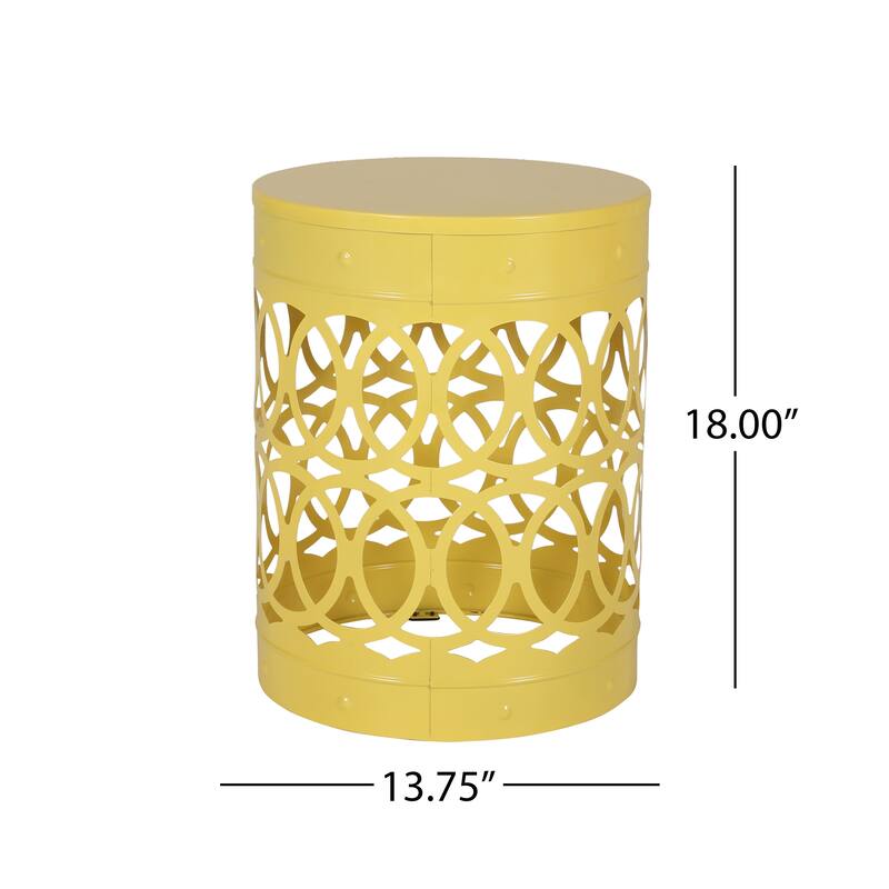 Outdoor Metal end table -Large