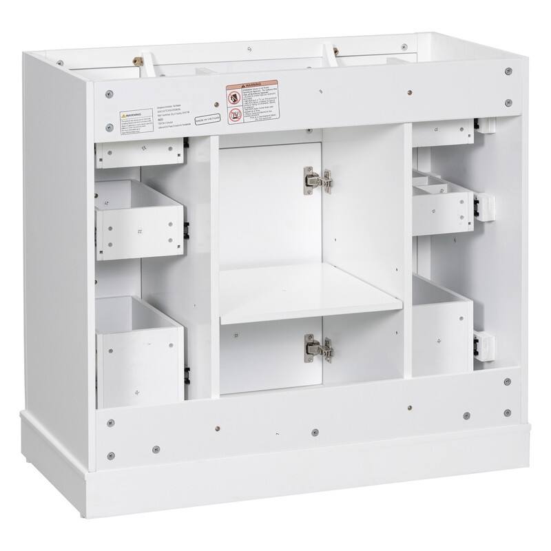 36" Bathroom Vanity without Sink, with 1 Cabinet and 6 Drawers