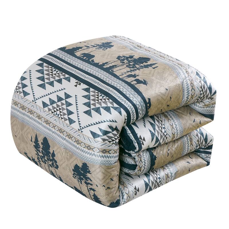5 PC Velvet Reversible Comforter set