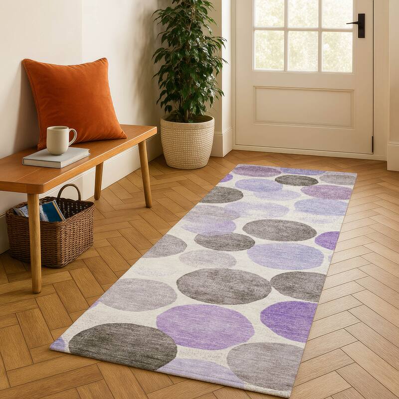 Premium Washable Super Soft Mayfield Rug - Purple - 2'3" x 7'6"