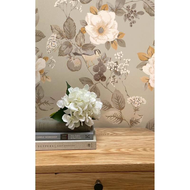 Belgravia Decor Bramble Beige Floral Wallpaper