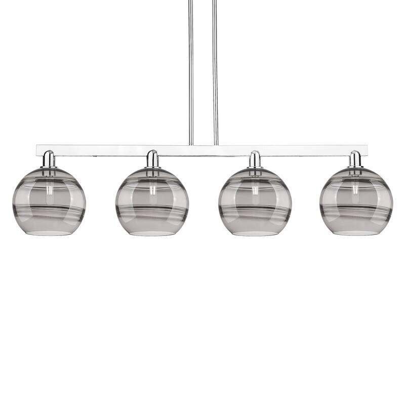Innovations Lighting 716-4I-13-53 Rochester Linear Rochester 4 Light - Polished Chrome / Light Smoke