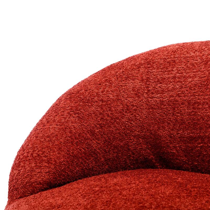 Irregular Armchair 360 Degree Swivel Barrel Chair Round Cuddle Accent