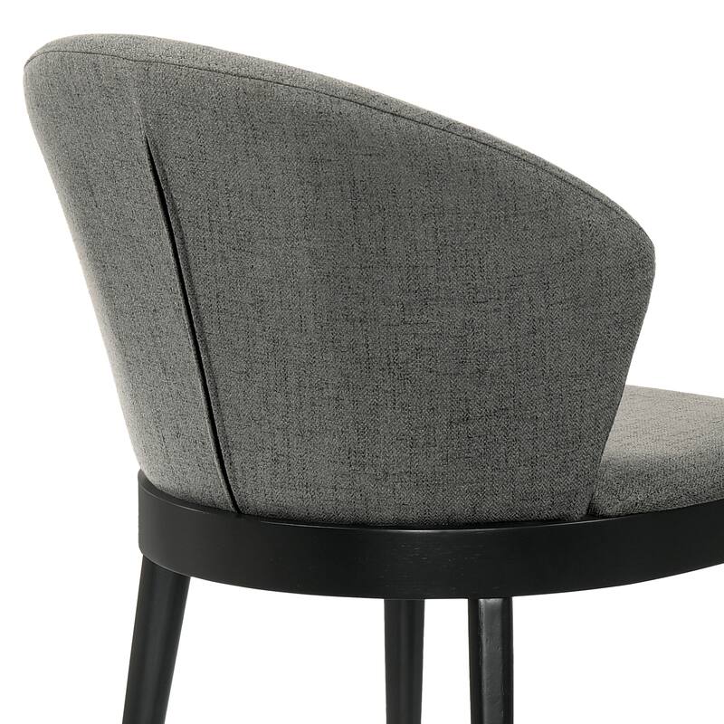 Juno Black or Walnut Wood Upholstered Dining Chairs - Set of 2