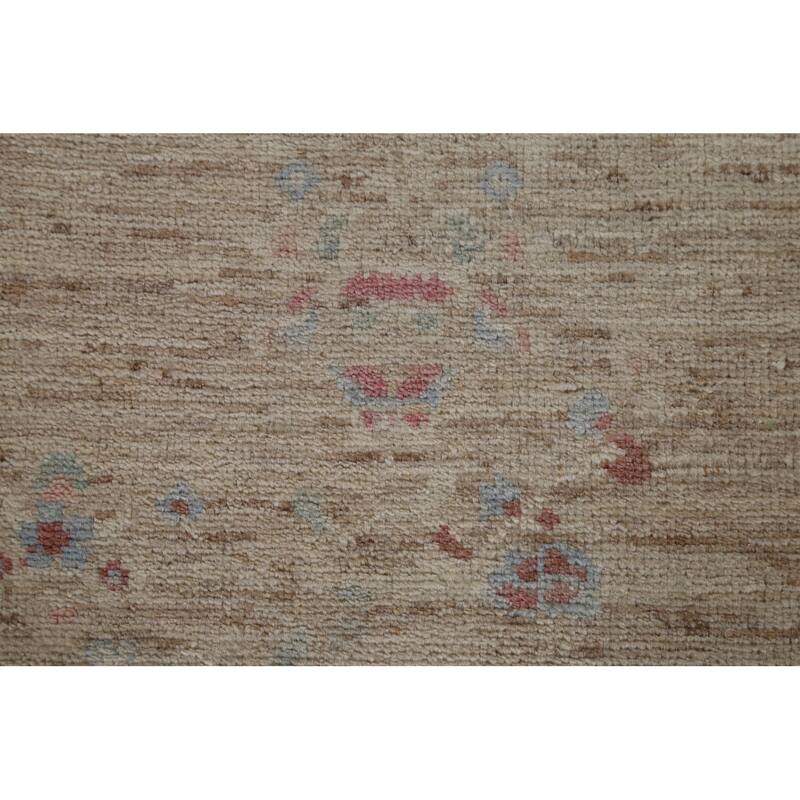 Vegetable Dye Art Deco Oriental Wool Runner Rug Hand-knotted Carpet - 2'10" x 11'7"