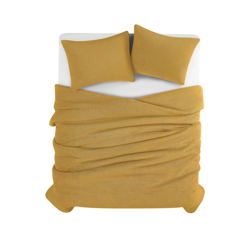 Brooklyn Loom Oversized Marshmallow Sherpa 3 Piece Comforter Set