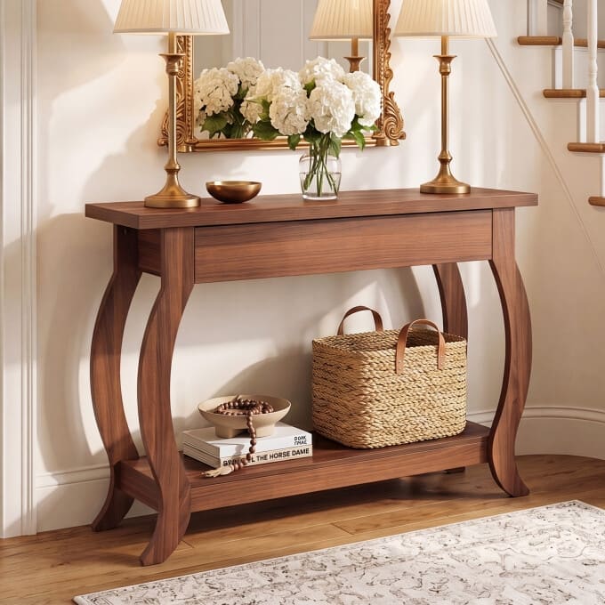 41.3" Console Table with Drawer, Sofa Table with Storage Shelf, Entryway Table for Living Room, Hallway, Foyer