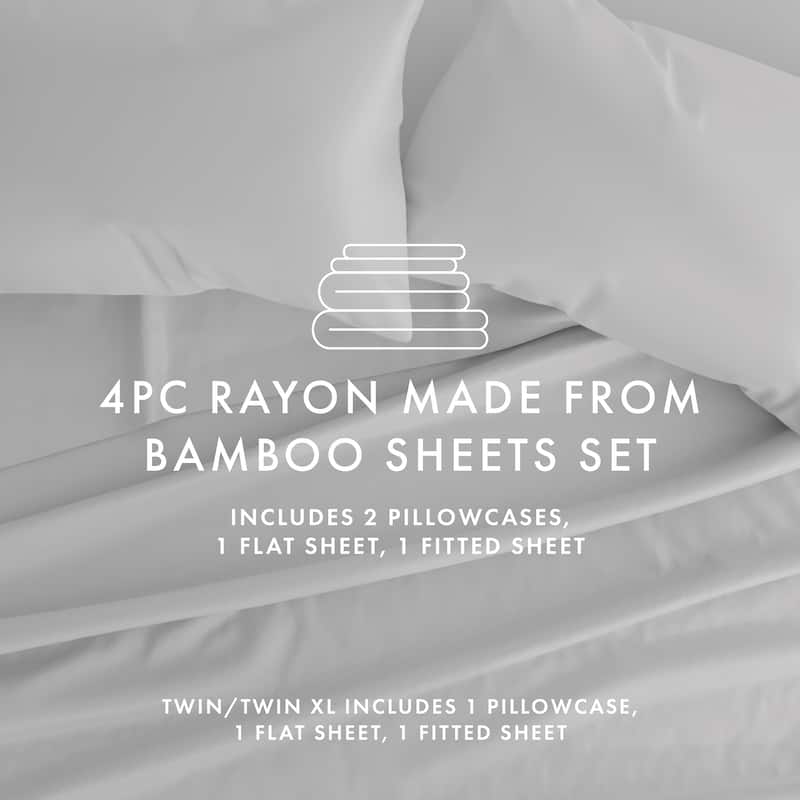 Simply Soft Premium Rayon from Bamboo 4-piece Luxury Bed Sheet Set